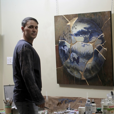 The artist in his studio 